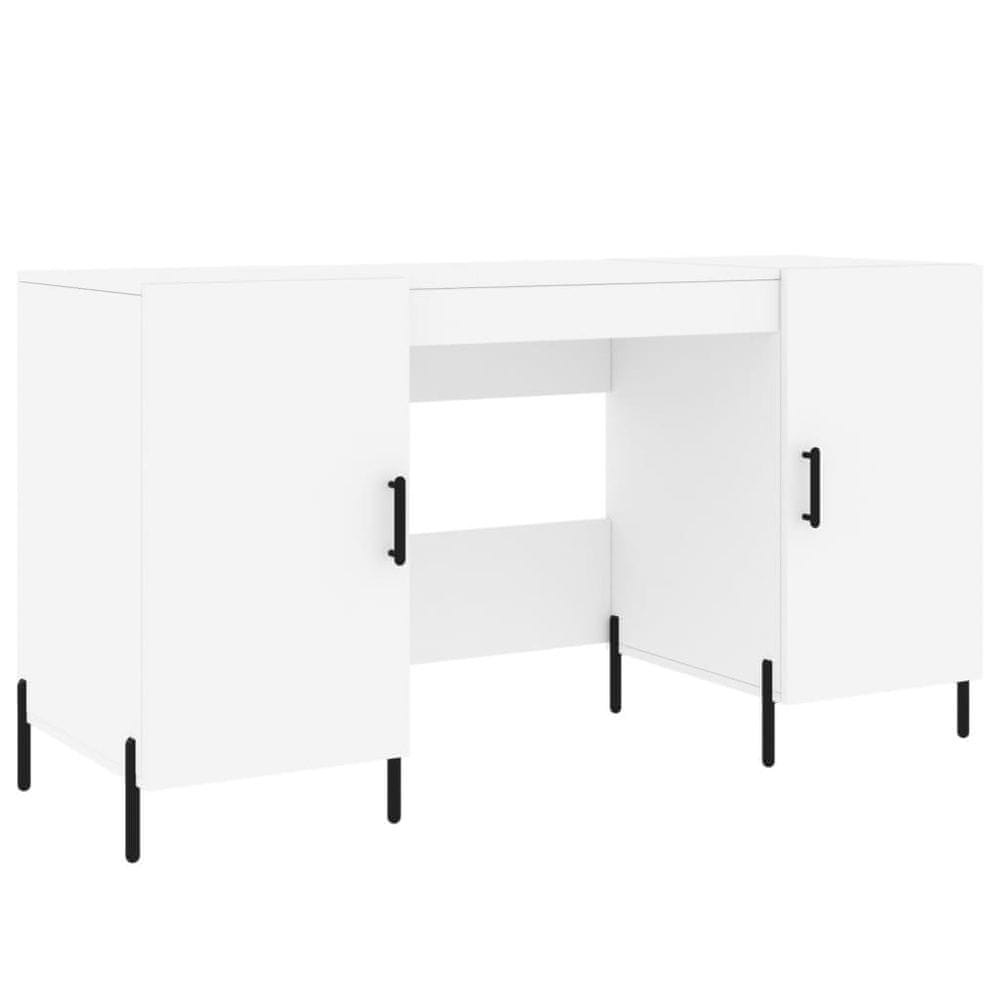 Vidaxl Stôl biely 140x50x75 cm kompozitné drevo
